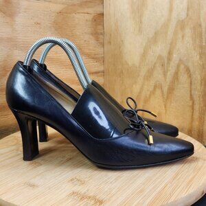 St. John Leather High Heel Pointed Toe Pumps Size 9 B
